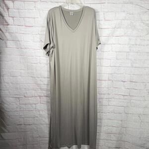 Real Essentials Women's 3X V-Neck Maxi Dress